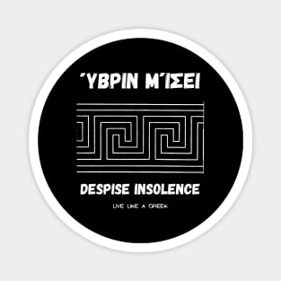 Despise insolence and live like a Greek ,apparel hoodie sticker coffee mug t-shirt gift for everyone Magnet